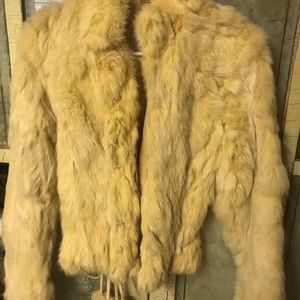 Vintage rabbit fur coat